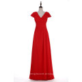 Aoliweiya New Standard Size V Neck Red Prom Dress